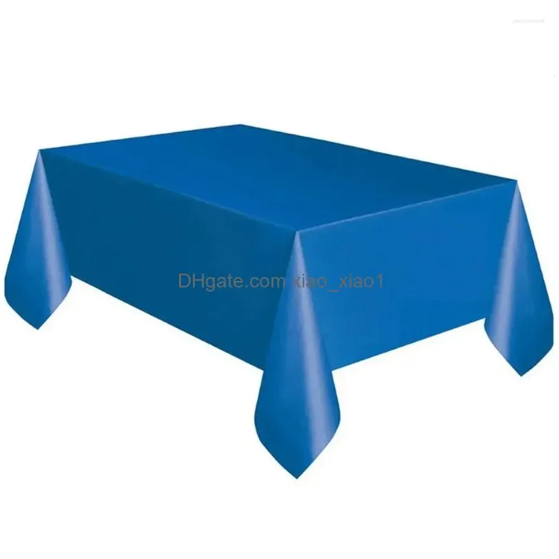 table cloth disposable waterproof plastic tabletop cover portable tablecloth solid color party dining kitchen supplies and acc