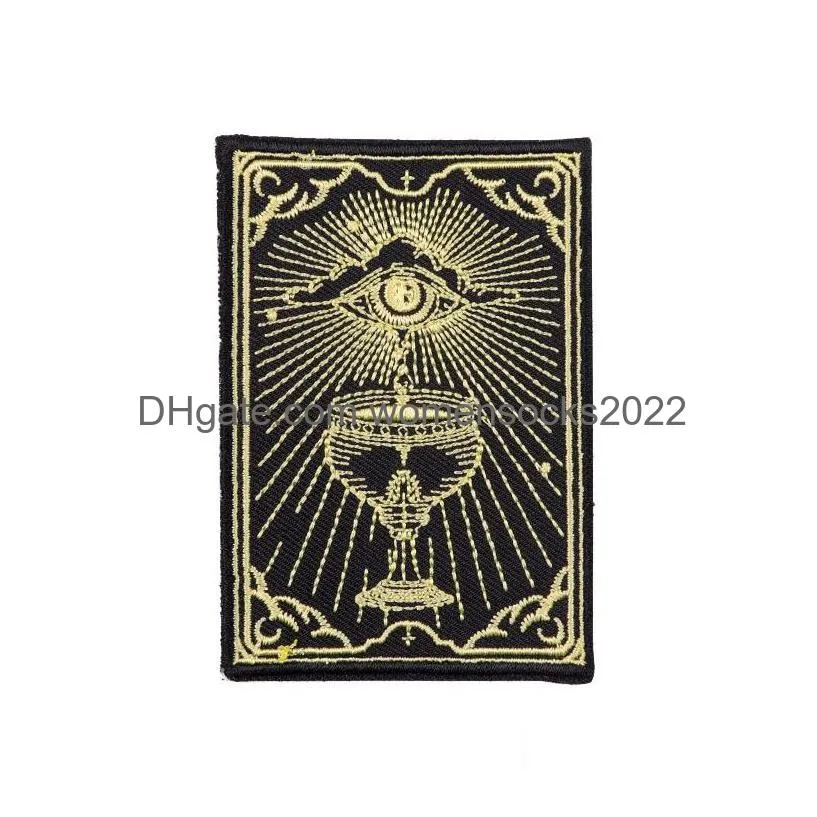holy tears iron ones tarot grail myth eye applique embroidered decoration for jackets clothing hats backpack jeans diy
