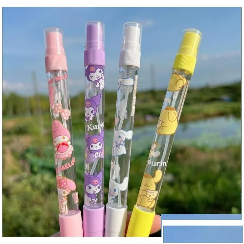 wholesale gel pens wholesale 48 pcs/set cute melody print student black pen with per spray bottle smooth writing supplies 0.38mm stationery sc