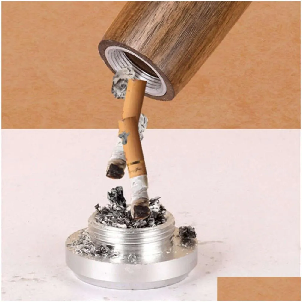 driving smoking ashtray wooden cigarette holder anti-dirty ash collection tray clean universal cigarette filter mini car ashtray