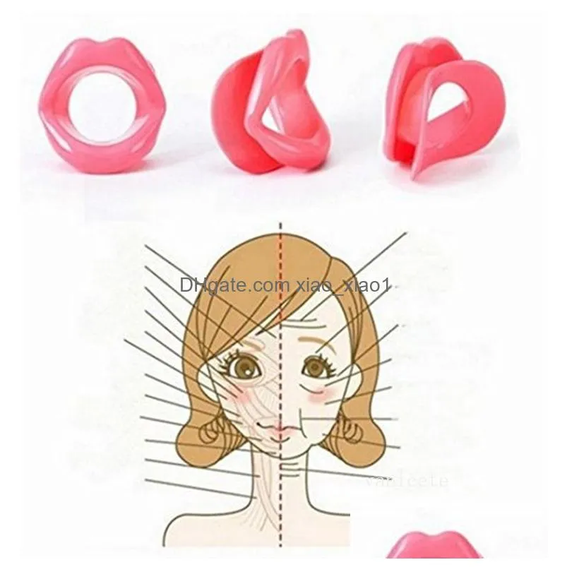 home party favor 6 colors silicone rubber face slimmer exerciser lip trainer oral mouth muscle tightener anti aging wrinkle massager care