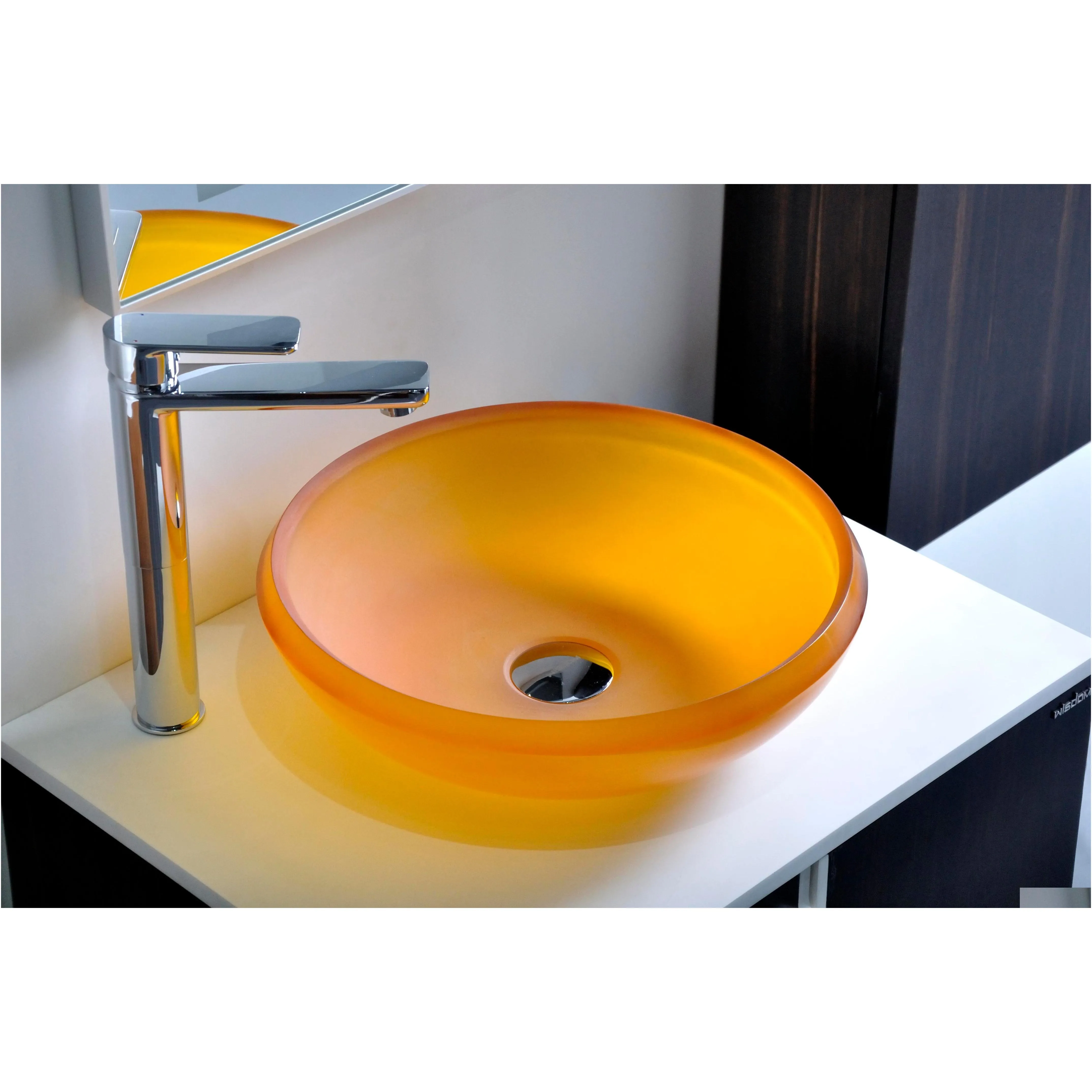 resin round countertop sink colored cloakroom washbasin solid surface stone vessel bowl rs38278