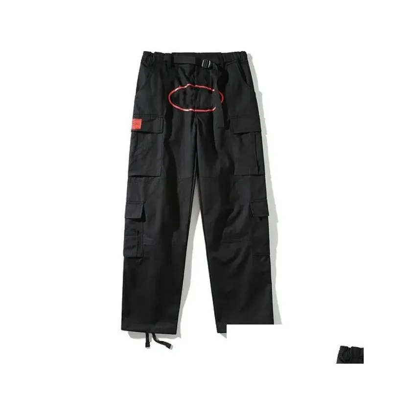 men`s pants designers cargo harajuku casual loose straight wide leg trouser streetwear y2k pant retro street trend overalls