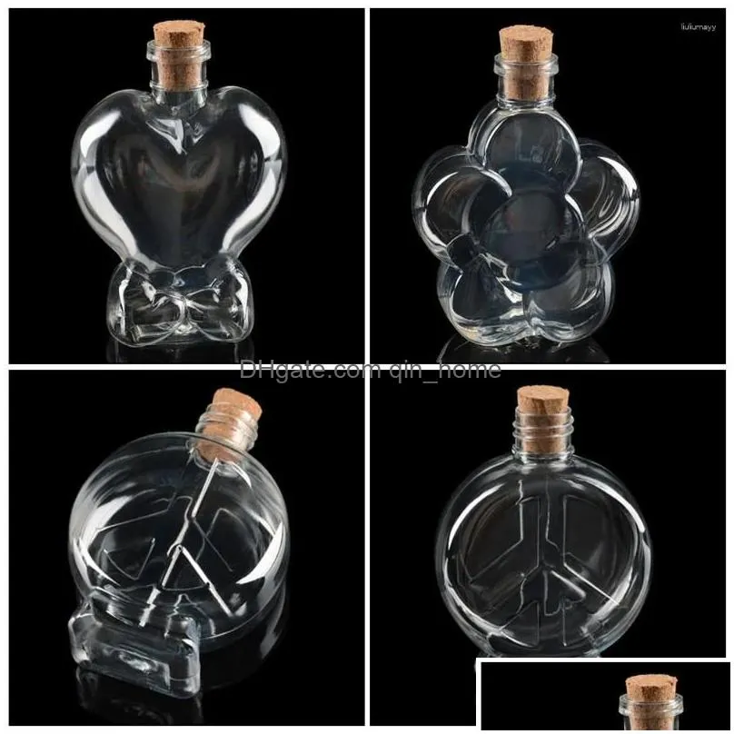 vases 25pcs star shape glass favor jars cork lids empty clear jar mini wishing bottle vial stoppers sand art