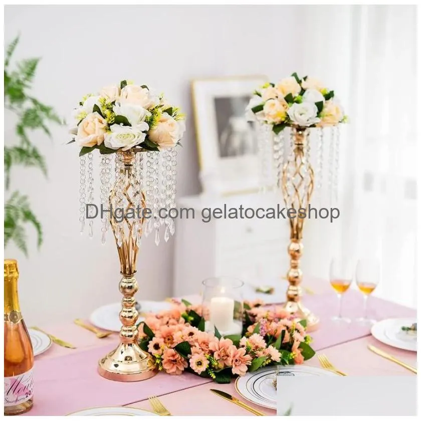 crystal flower vase stand wedding centerpieces for table gold flower stand crystal flower stand wedding centerpieces