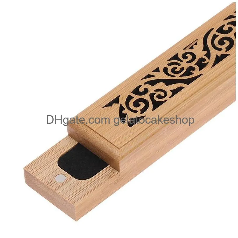 bamboo wooden incense burners holder incense stick ash burner joss incense box burner home decor decoration