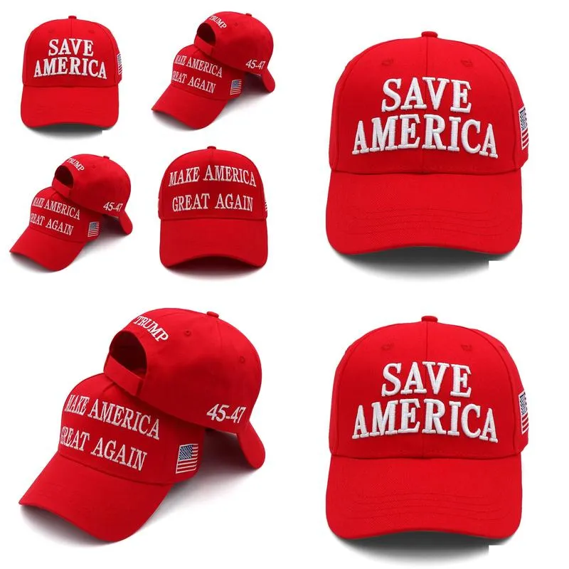 Party Hats Trump Activity Party Hats Cotton Embroidery Basebal Cap 45-47Th Make America Great Again Sports Hatdonald 2024 S Presidenti Ot2Rs