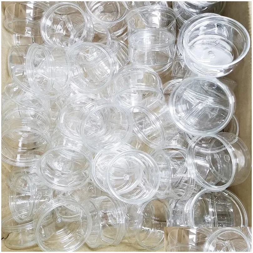 Food Savers & Storage Containers Food Packaging Plastic Clear Containers Empty Tin Cans 3.5G Black Lids Drop Delivery Home Garden Kitc Otvf5