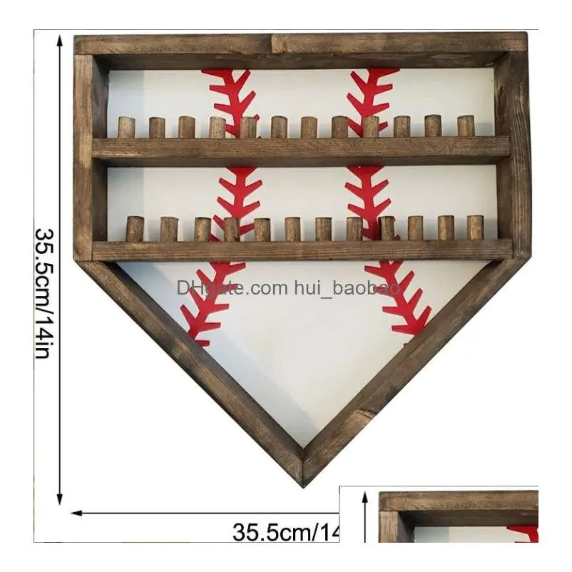 titanium sport accessories wooden stacked baseball softball championship ring display holder with engraved laces baseball gifts for