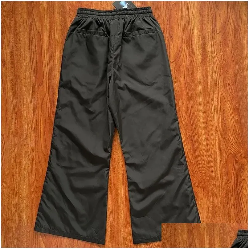  casual nylon button pant mens black designer pant high quality woemn men jogger fashion hip hop casual long pants lovers street