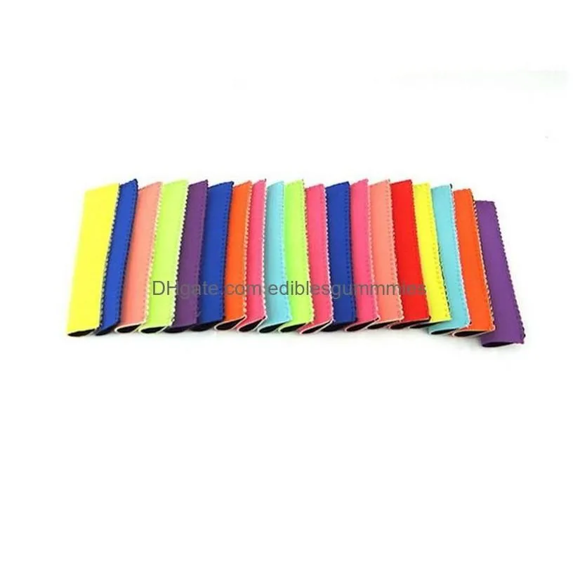 ice cream tools wholesale 15cm popsicle holders  sleeves zer for kids summer bag kitchen organization drop delivery home garden d