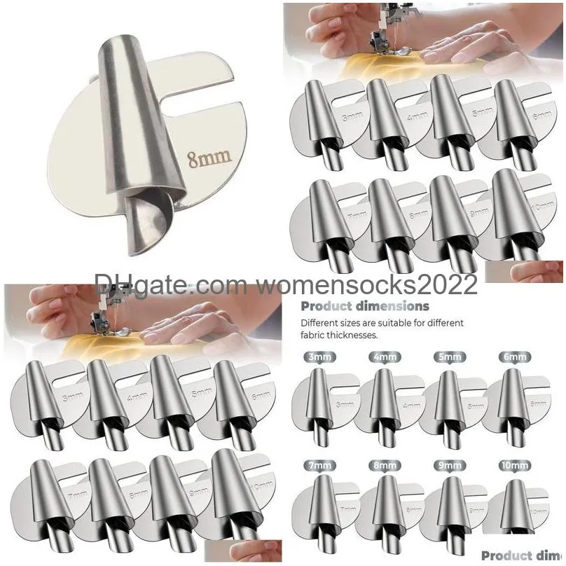 8 sizes rolled hemmer foot 3-10mm wide rolled hem pressure foot sewing machine sewing accessories
