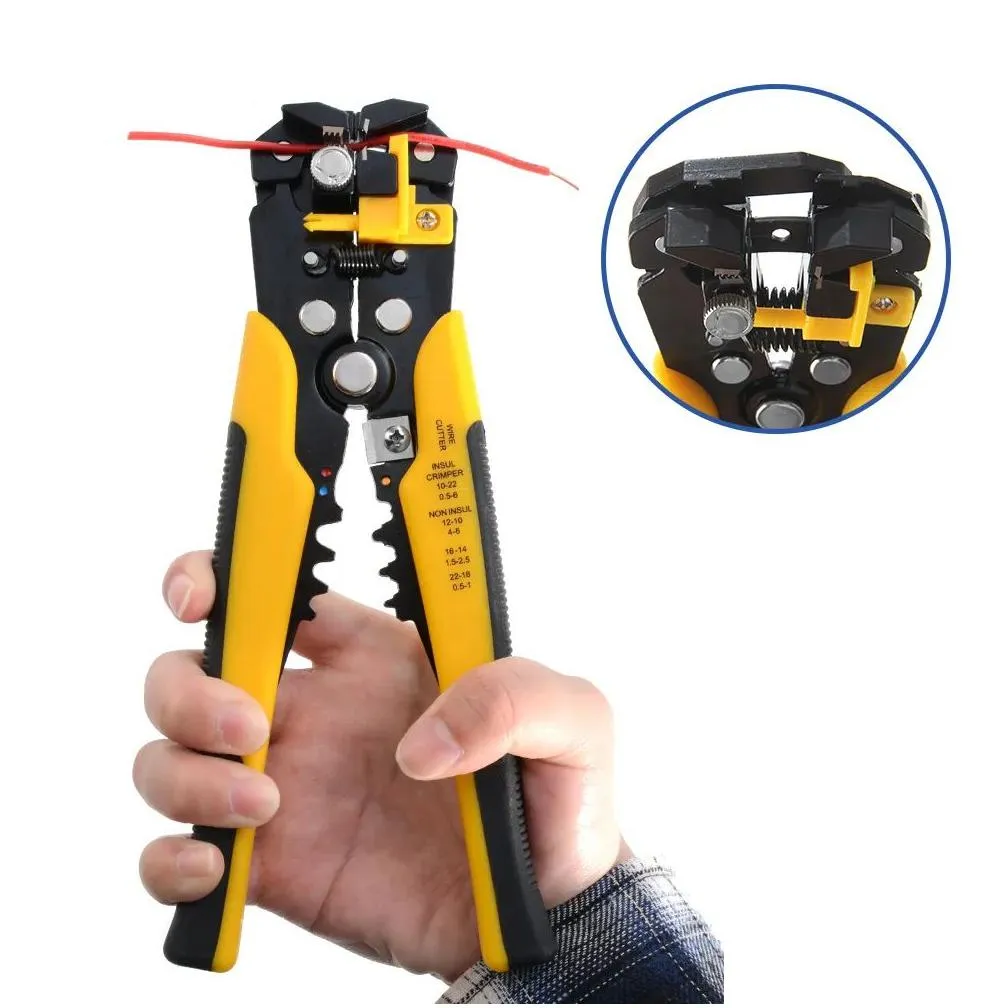 Pliers Crimper Cutter Adjustable Wire Stripper Mti-Functional Strip Crim Pliers Terminal Hand Tool Drop Delivery Home Garden Tools Han Otm8G