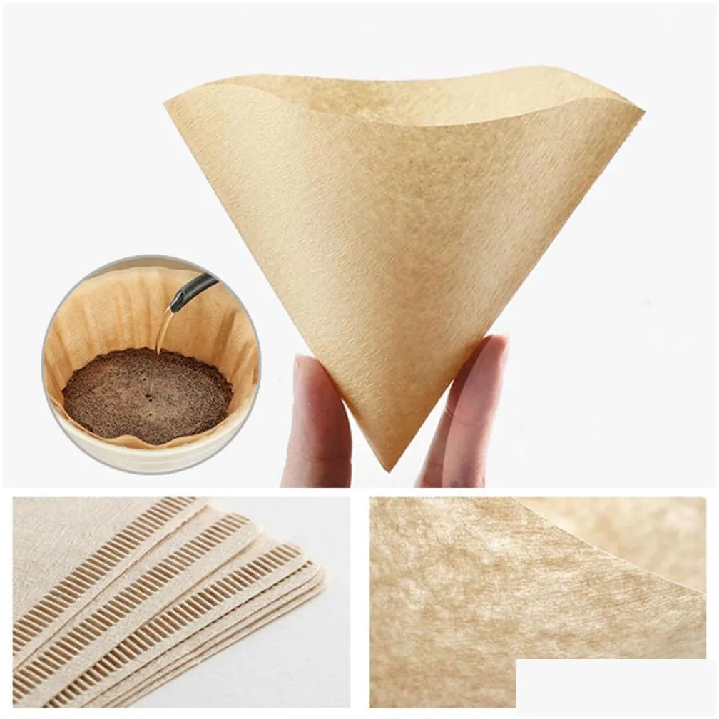 40pcs disposable coffee filter paper espresso machine mocha pot strainer sheet coffee cup brewing filter paper bag coffeeware