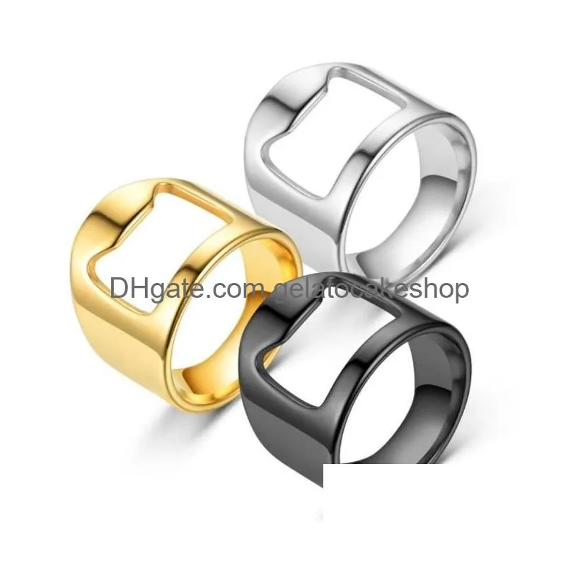 openers stainless steel finger ring bottle opener portable fashion decoration gadget bar kitchen tool beer thumb bottle opener