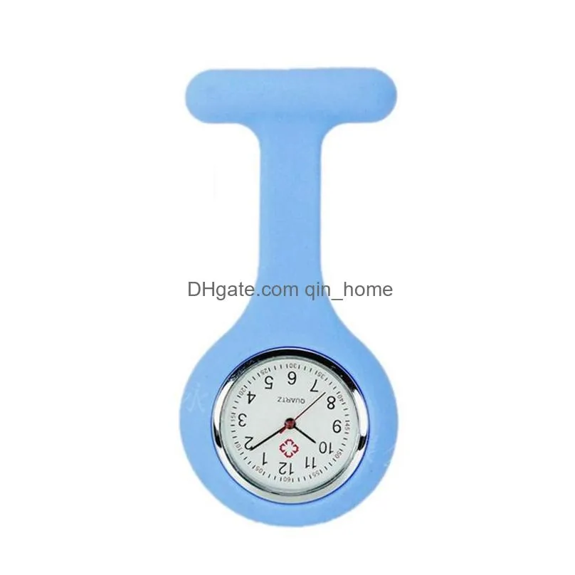 nurse pocket watch clocks silicone clip brooch key chain fashion coat doctor quartz watches