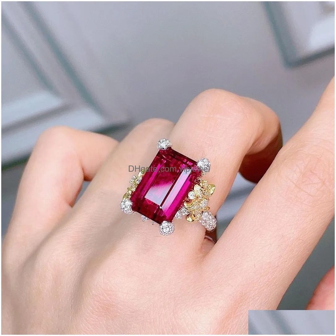 wedding rings real 14k gold natural ruby ring for women fine anillos de bands gemstone red jewelry anel females 230830