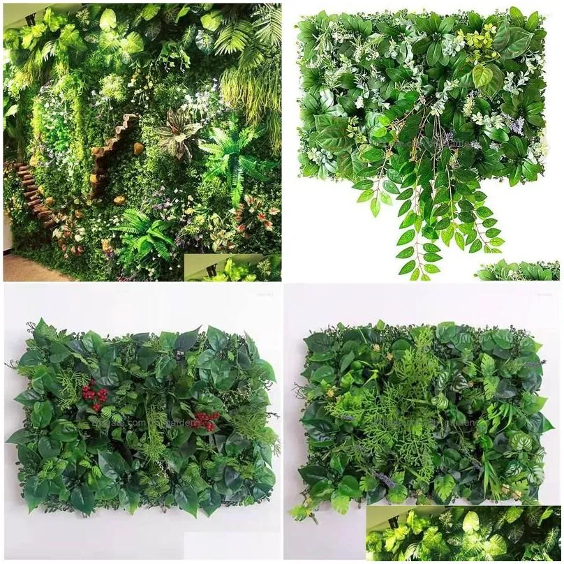 decorative flowers wreaths decorative flowers artificial flower decoration wall panel plant fake grass wedding st mat background dro