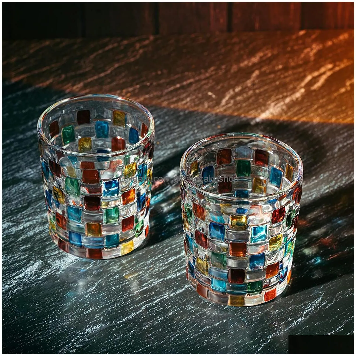 italian painted glass woven cup ins rainbow cup colorful coffee mug beer glass cup s glasses wine glasses drinking glasses