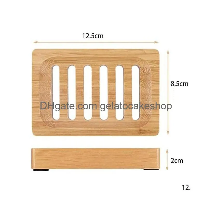 wooden bamboo plastic soap dish tray holder storage soap rack plate box container for bath shower plate bathroom