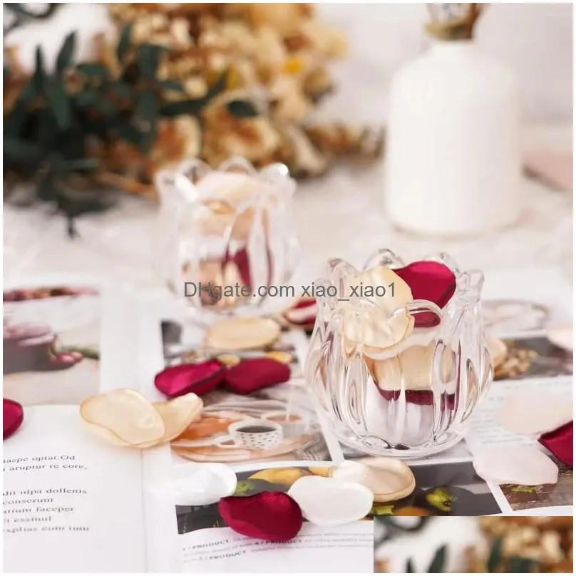 decorative flowers 1000pc wedding rose petals soft silk mixed color flower dusty separated ready to use table centerpieces cake buffet