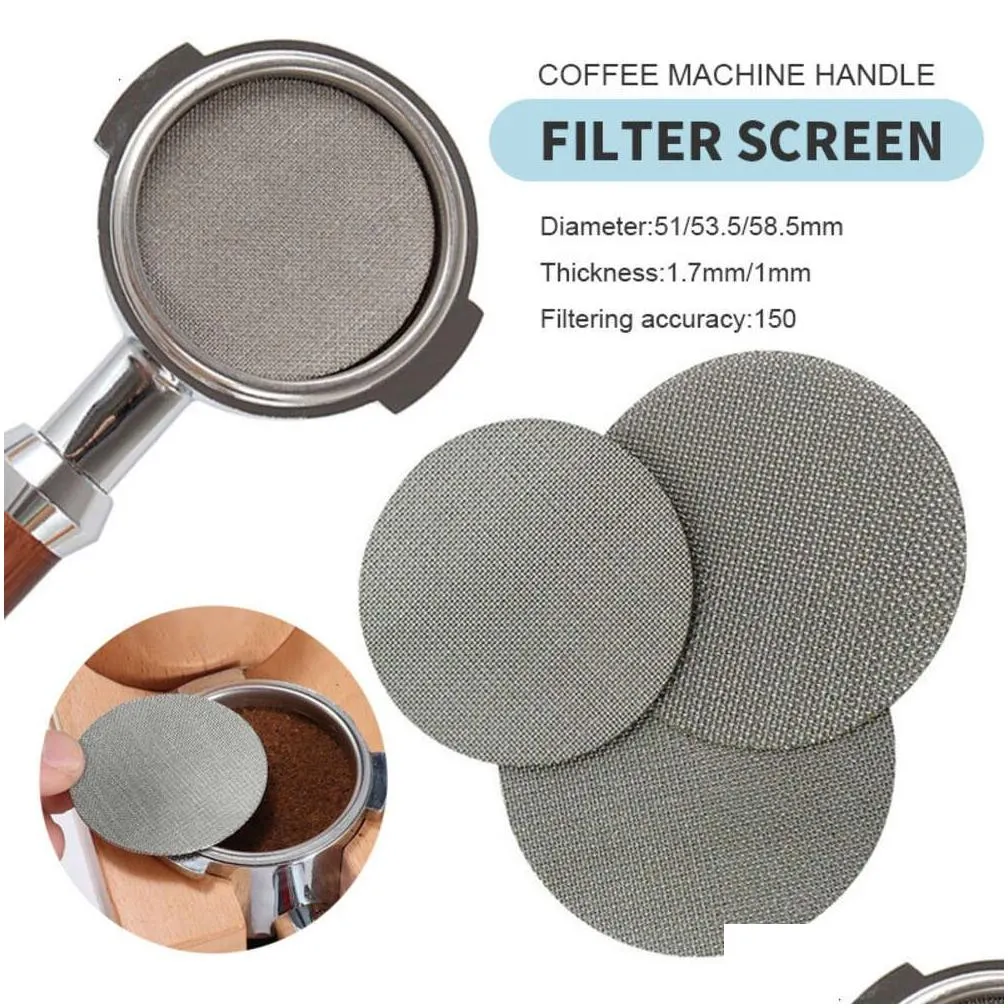 coffee filter plate reusable puck screen filter mesh coffeeware stainless steel heat resistant mesh screen for coffee machine