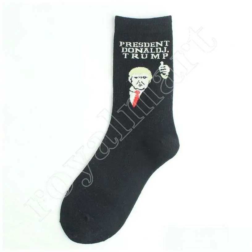 other home textile women men trump crew socks yellow hair funny cartoon sports stockings hip hop sock drop delivery home garden home t