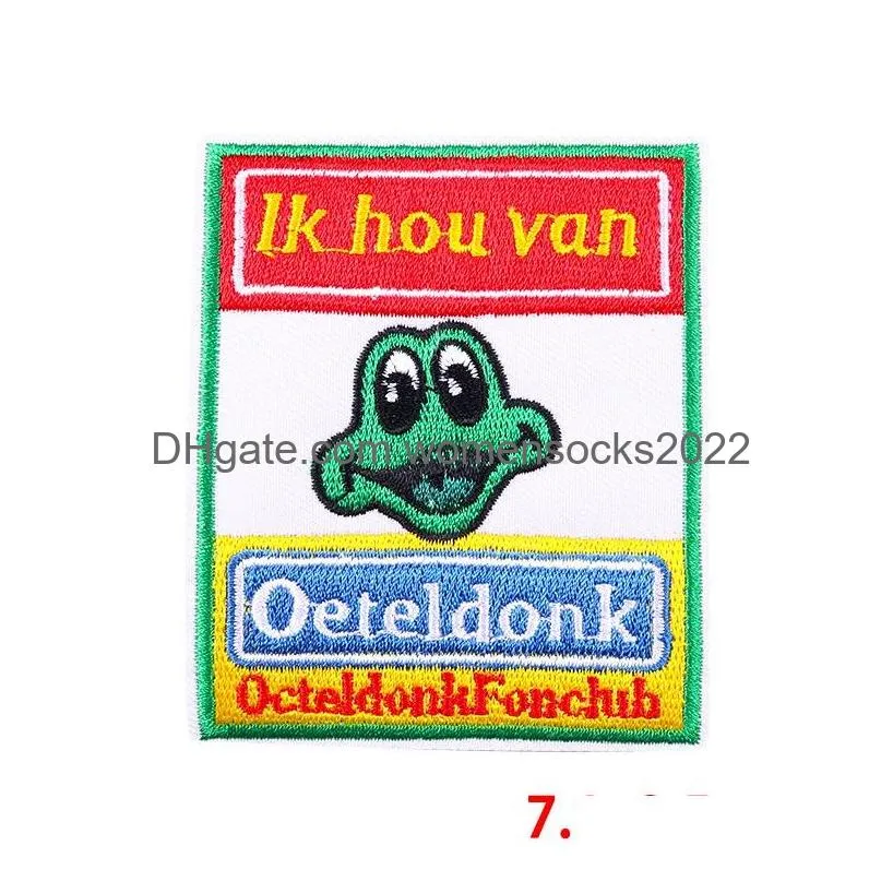cartoon frog iron ones for clothing sew on embroidered love repair applique for clothes jeans backpack jacket diy