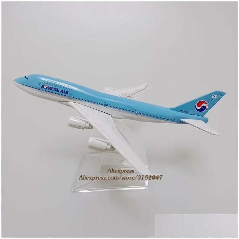 16cm korean boeing b747 airbus a380 jeju jin tway boeing b737 seoul busan asiana airbus a320 a380 diecast airplane model plane 240307