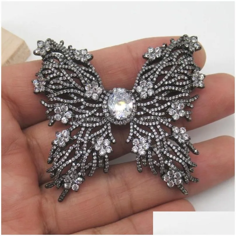 pins brooches apdgg gold plated green cubic zirconia micro pave butterfly brooch pin