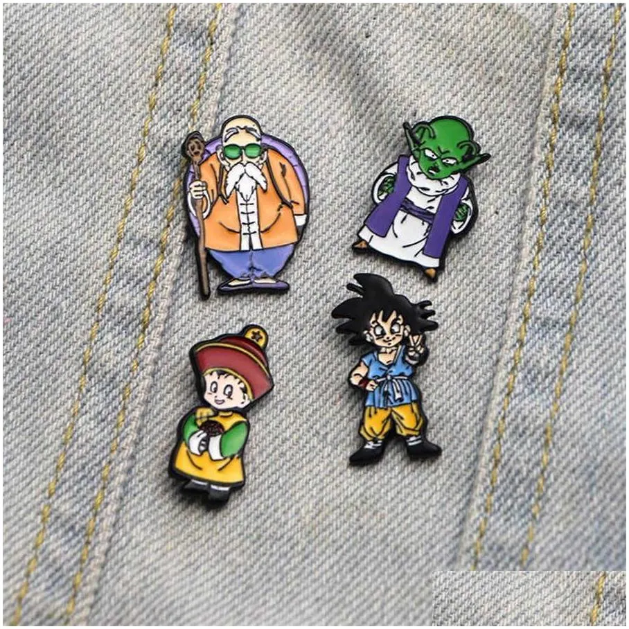 1000 different models cartoon icons style kids pin genius mad scientist badge buttons brooch anime lovers denim shirt lapel pins