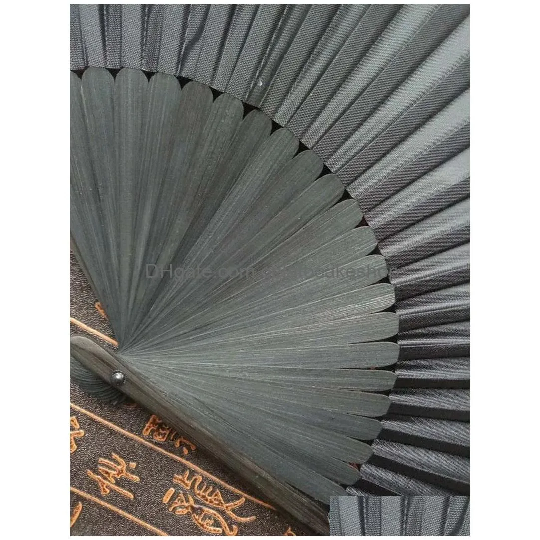 chinese style black vintage hand fan folding fans dance wedding party favor a3