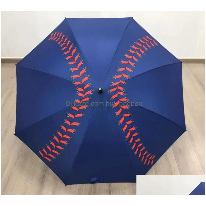 10pcs navy red white yellow cheerleading umbrellas automatic rain women three-folding baseball stitching umbrella windproof female waterproof