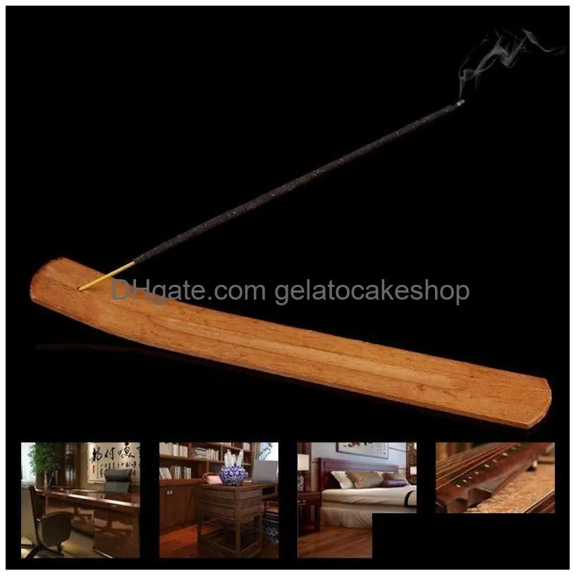 natural wooden incense stick holder ash catcher burner holder home decoration