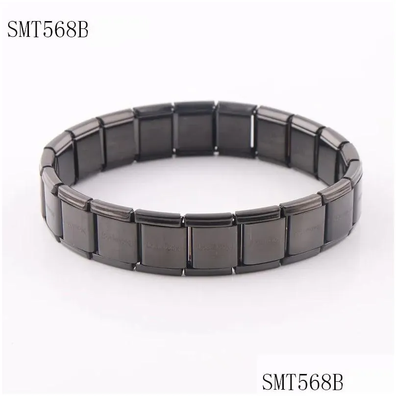 link bracelets happy fashion men`s and women`s jewelry 13mm wide colorful stainless steel bracelet girl wedding gift