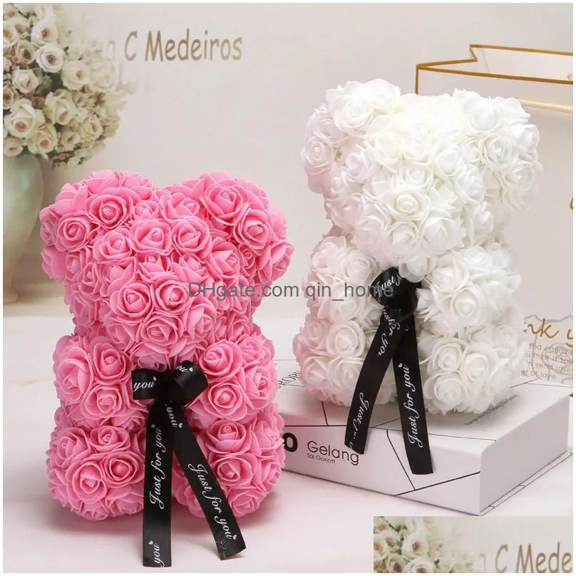 1pcs 20cm/30cm artificial flowers foam teddy bear of roses mold diy gifts polystyrene styrofoam wedding valentines day present1