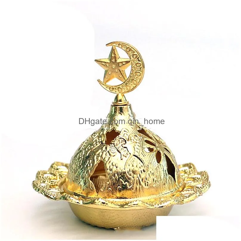 metal fragrance lamps creative star moon feather incense stick arab home decoration censer tool