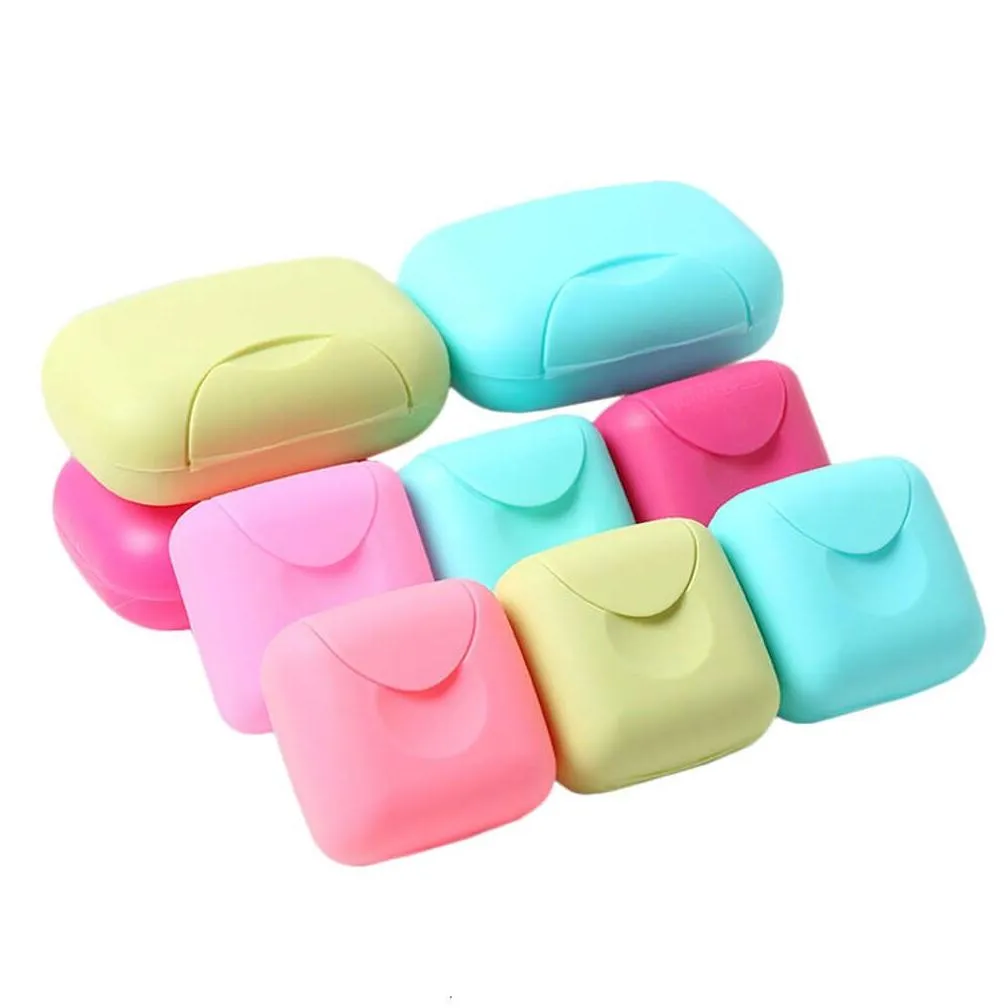 portable soap box waterproof leak-proof soap dish container travel home handmade soap case with lock buckle bathroom accessories