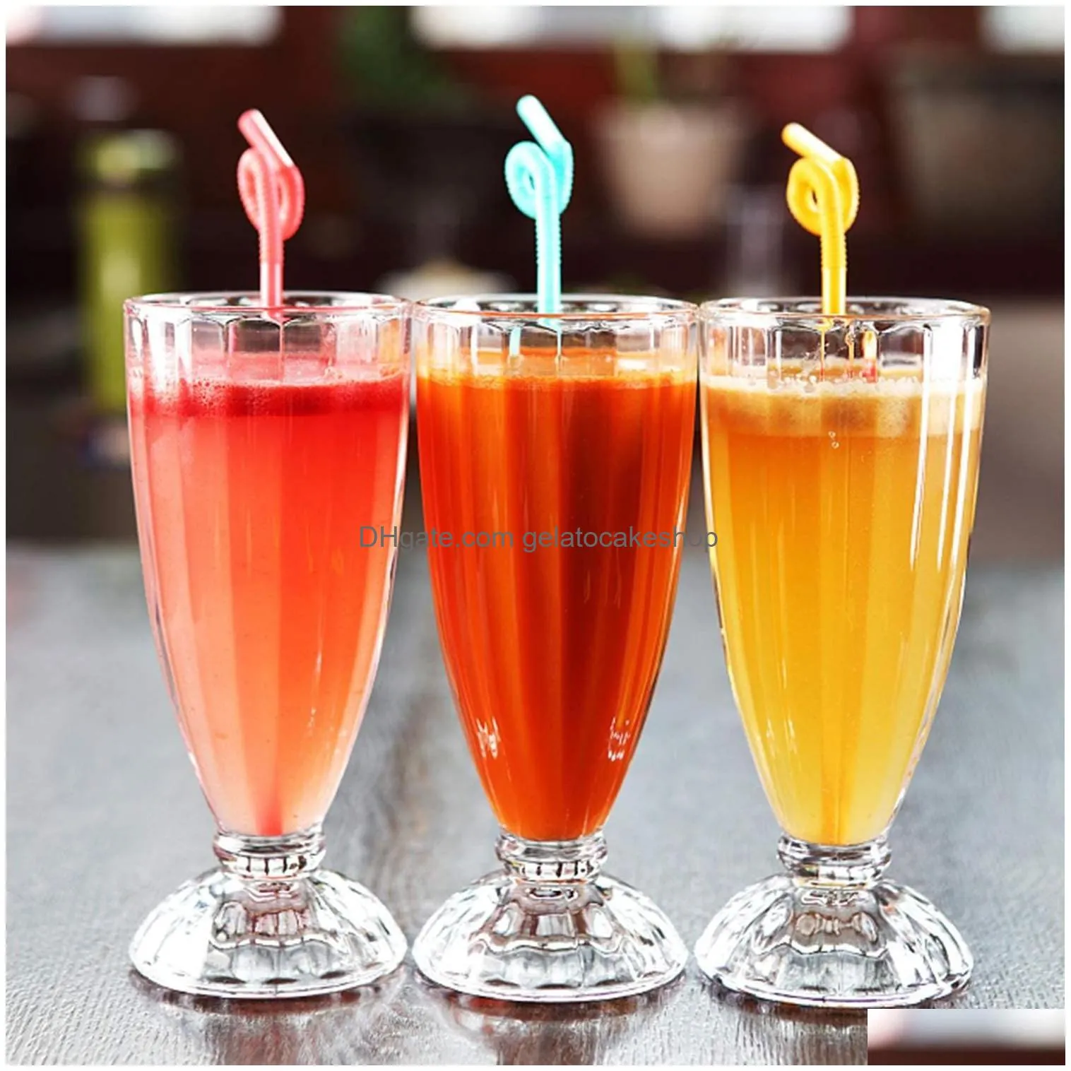 nordic light luxury glass cup juice cold drink milk tea cup home creative beverage smoothie ice cream milkshake drink cup