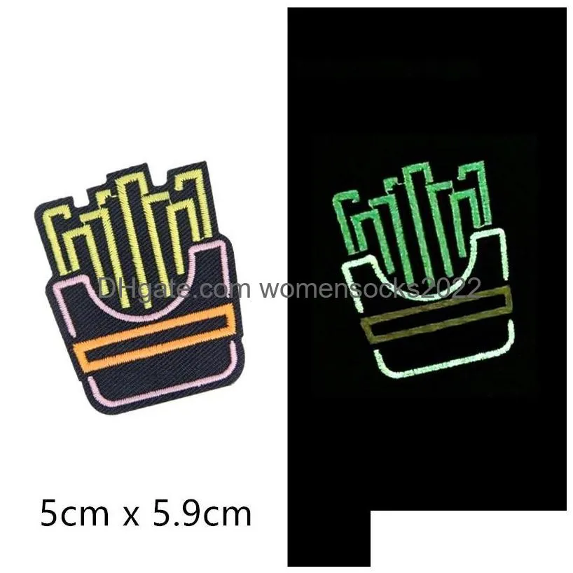 retro iron ones glow in dark morale embroidered applique badge sew on diy clothing accessories perfect for jeans jackets backpacks hats