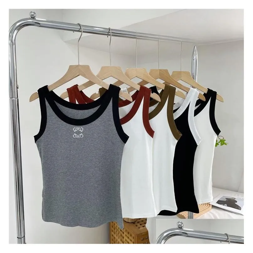 womens tank top summer slim sleeveless camis croptop outwear elastic sports knitted tanks 01
