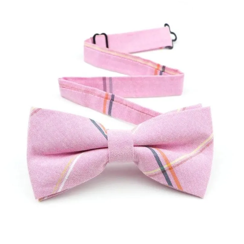 bow ties men fashion bright striped plaid soft cotton bowtie double fracture butterfly designer cravat for wedding england style