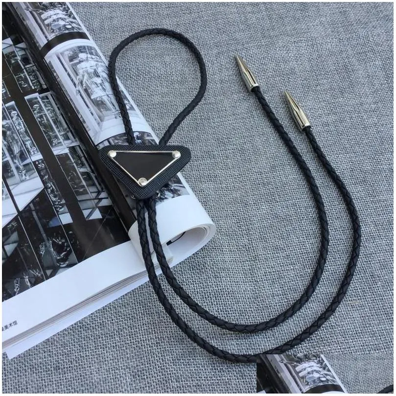 bow ties original design western  alloy downward triangle bolo tie for men and women personality neck fashion accessorybow