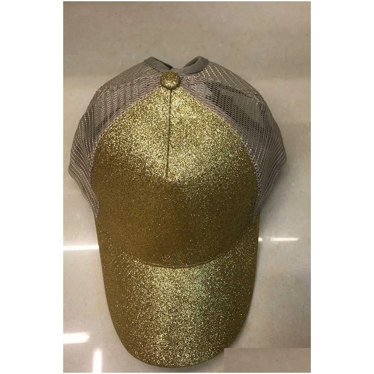 fashion glitter ball cap for women mesh breathable summer sun hat outdoor sports baseball cap 12 colors