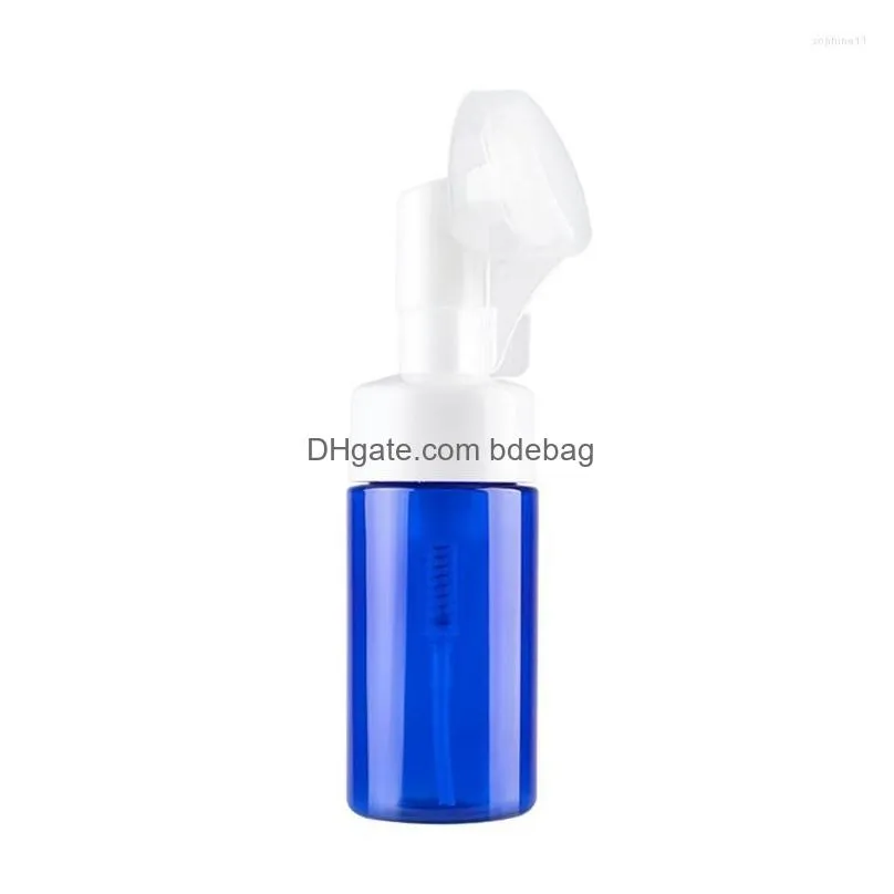 storage bottles soap foaming bottle facial cleanser foam maker with silicone clean brush portable facewashing mousse