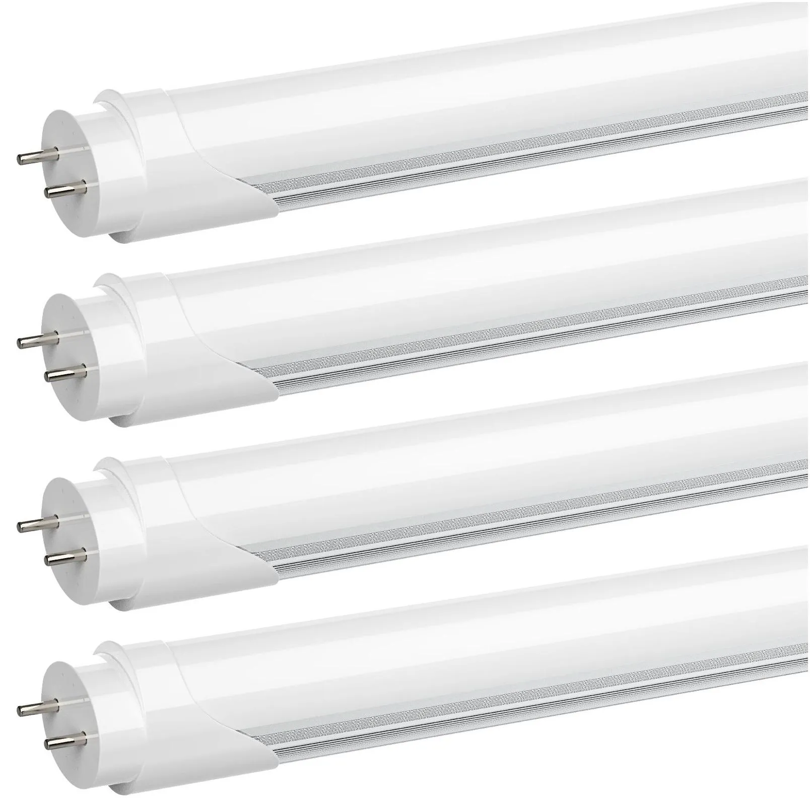 Led Tubes Stock In Us 4Ft Led Tube 28W Dural Row Warm Cool White 1200Mm 1.2M Smd2835 192Pcs Super Bright Fluorescent Bbs Ac85-265V Dro Dhian