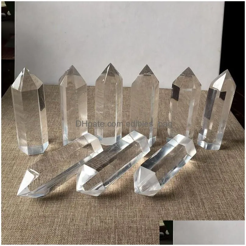 large natural clear crystal quartz tower quartz point clear crystal obelisk wand healing crystal 8.5cm 16cm 