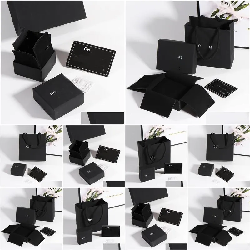 exquisite designer jewelry packaging gift box: velvet-touch necklace box, elegant black earring box, and white custom printing