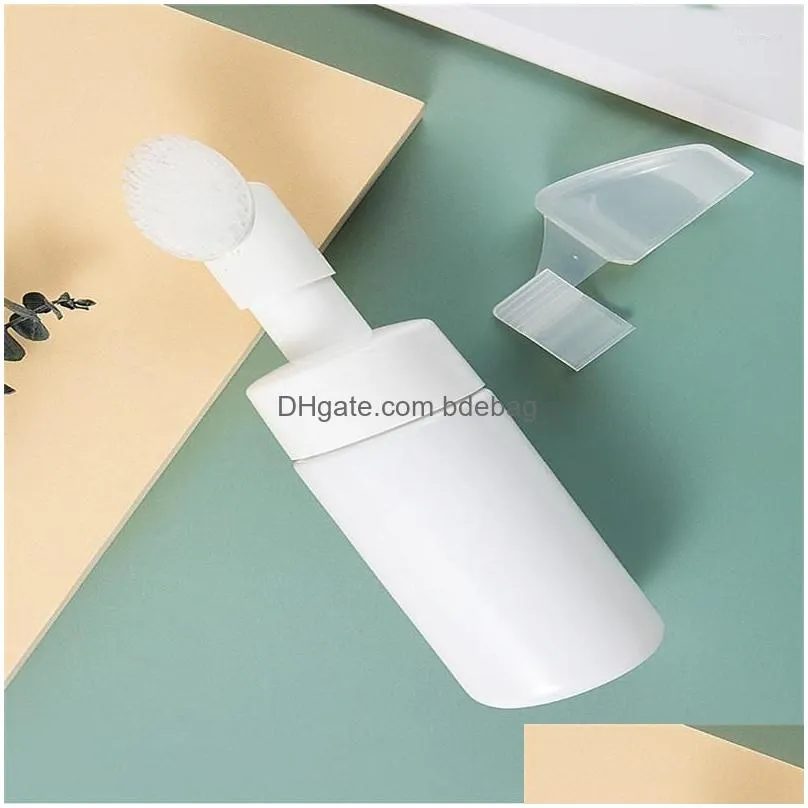 storage bottles soap foaming bottle facial cleanser foam maker with silicone clean brush portable facewashing mousse