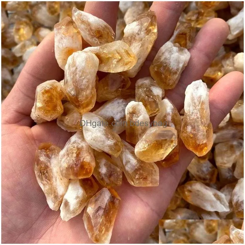 Loose Gemstones Irregar Natural Energy Stone Lover Gemstones For Handmade Pendant Necklaces Key Ring Keychains Jewelry Making Accesso Dhx9M